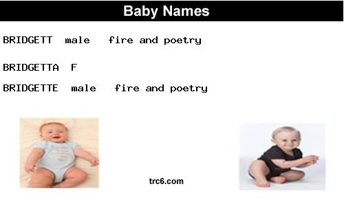 bridgetta baby names